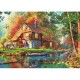 Bluebird-Puzzle - 500 pieces - Cottage by the river